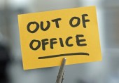 out of office note