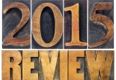 '2015 Review' in wood letters, looking back at 2015, changes in microsoft exchange, Ricketts Corporation